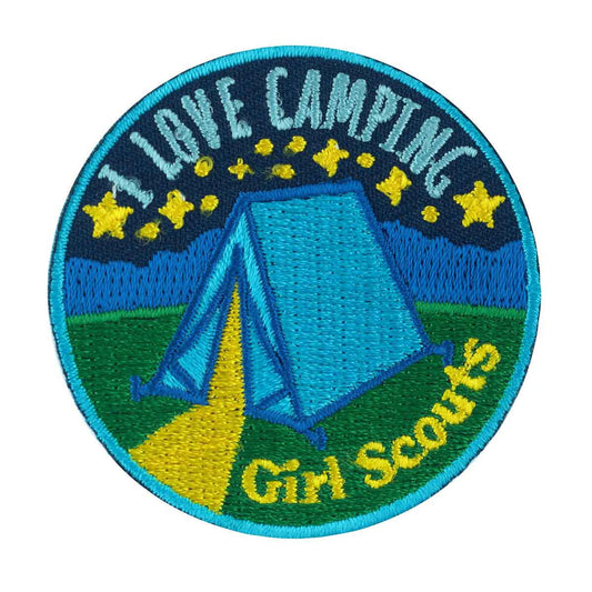 Girl Scouts I Love Camping Iron On Fun Patch