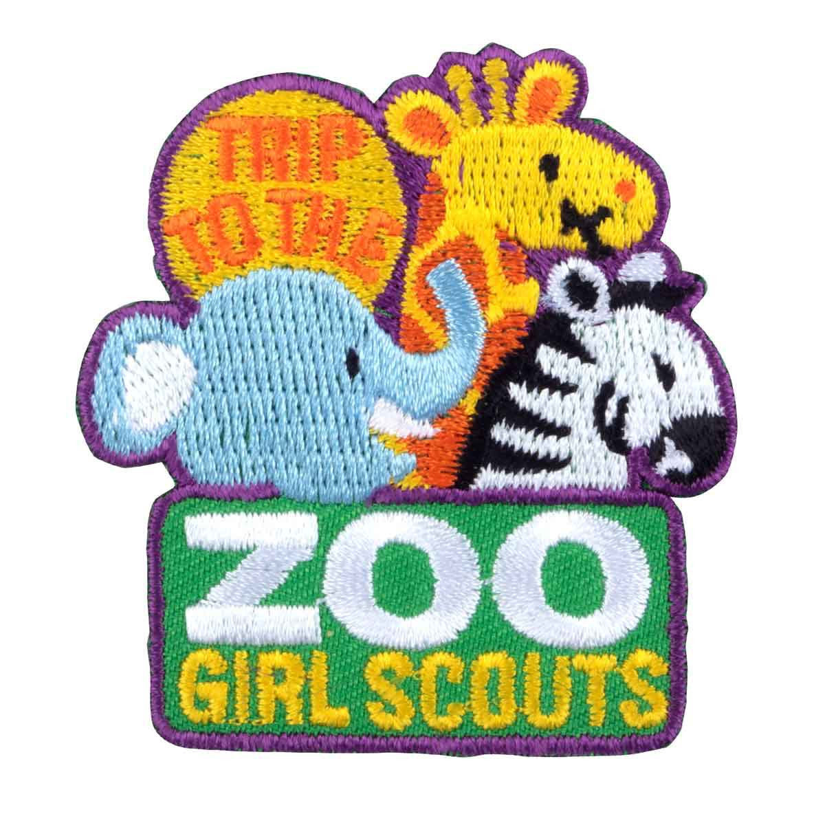 Girl Scouts Trip To The Zoo Iron On Fun Patch