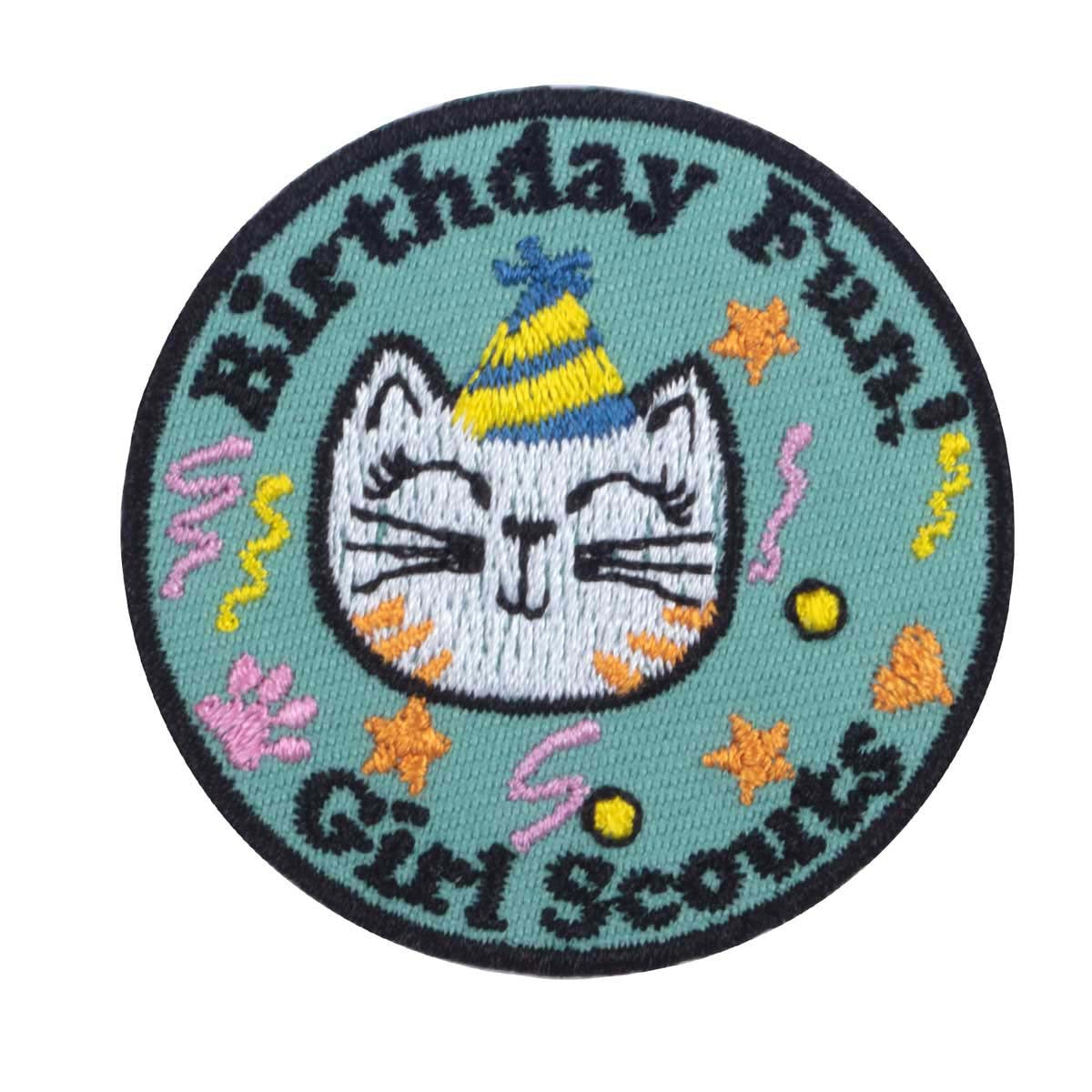 Girl Scouts Birthday Fun Cat Iron On Fun Patch