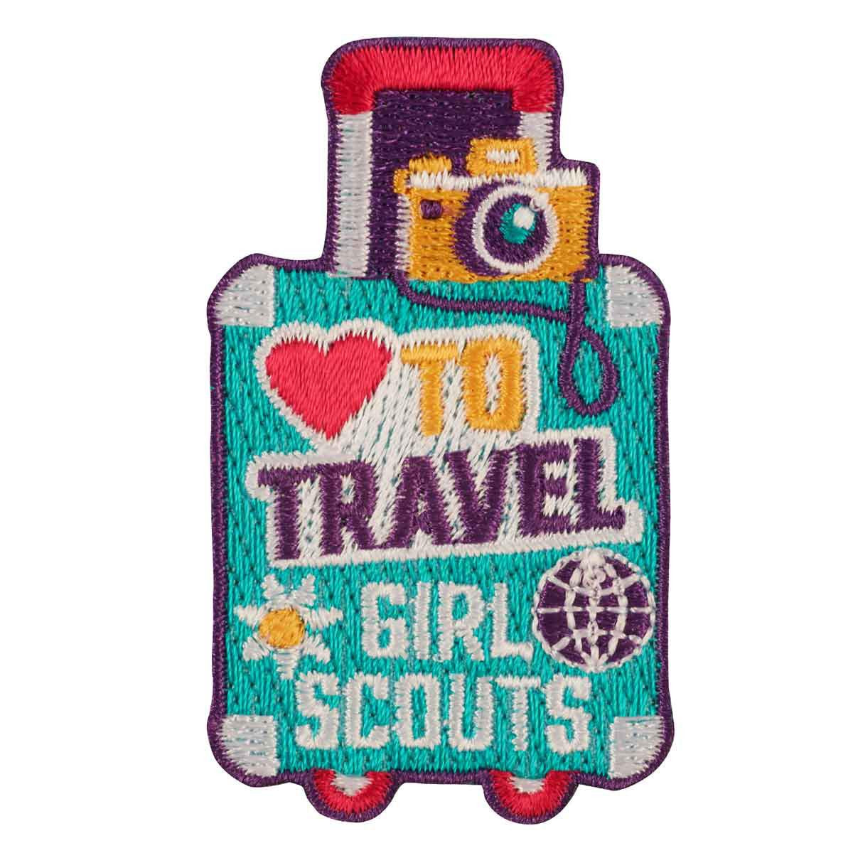 Girl Scouts Love To Travel Iron On Fun Patch