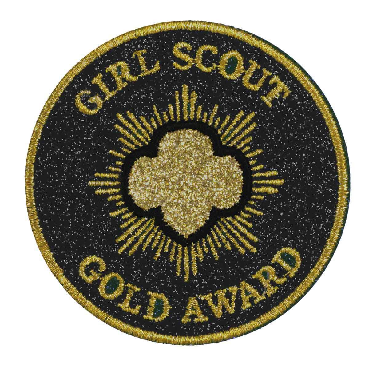 Girl Scouts Girl Scouts Gold Award Glitter Iron-On Super Fun Patch - 58941