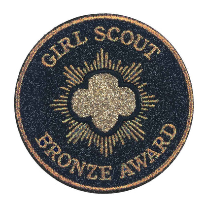 Girl Scouts Girl Scouts Bronze Award Glitter Iron-On Super Fun Patch - 58943