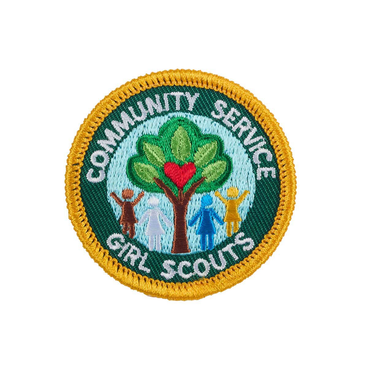 Girl Scouts Community Service Tree Iron-On Patch - 59001