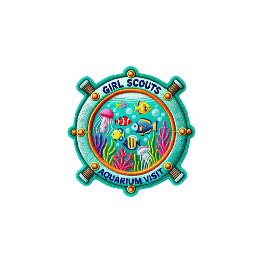 Girl Scouts Aquarium Visit Iron-On Patch - 59032