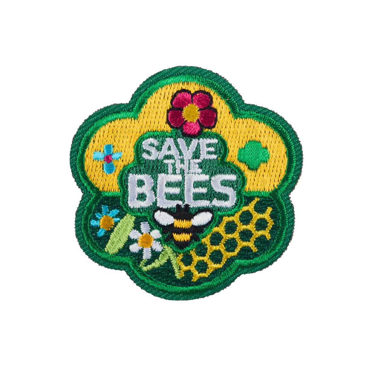 Girl Scouts Save the Bees Iron-On Patch - 59056