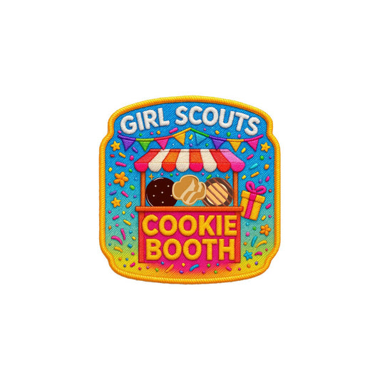 Girl Scouts Cookie Booth Bright Iron-On Patch - 59084