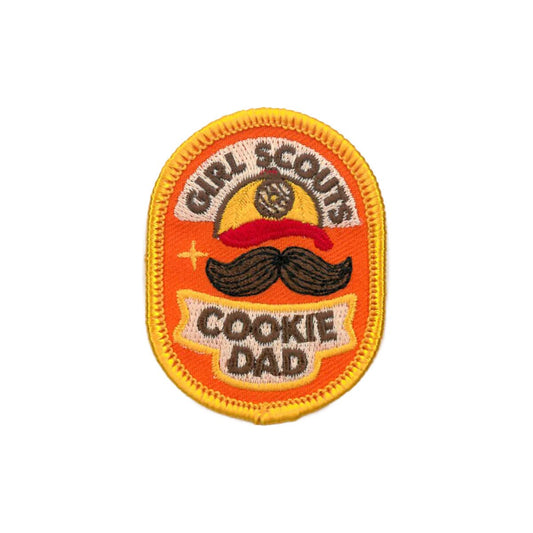 Girl Scouts Cookie Dad Mustache Iron-On Patch - 59088