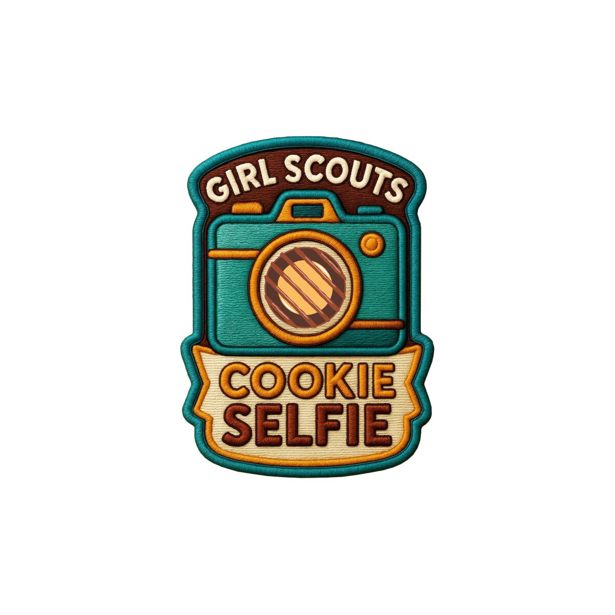 Girl Scouts Cookie Selfie Iron-On Patch