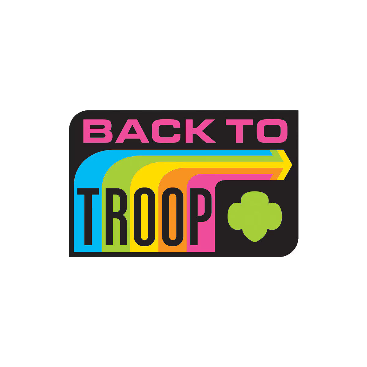 Back to Troop Rainbow Iron-On Patch - 59091