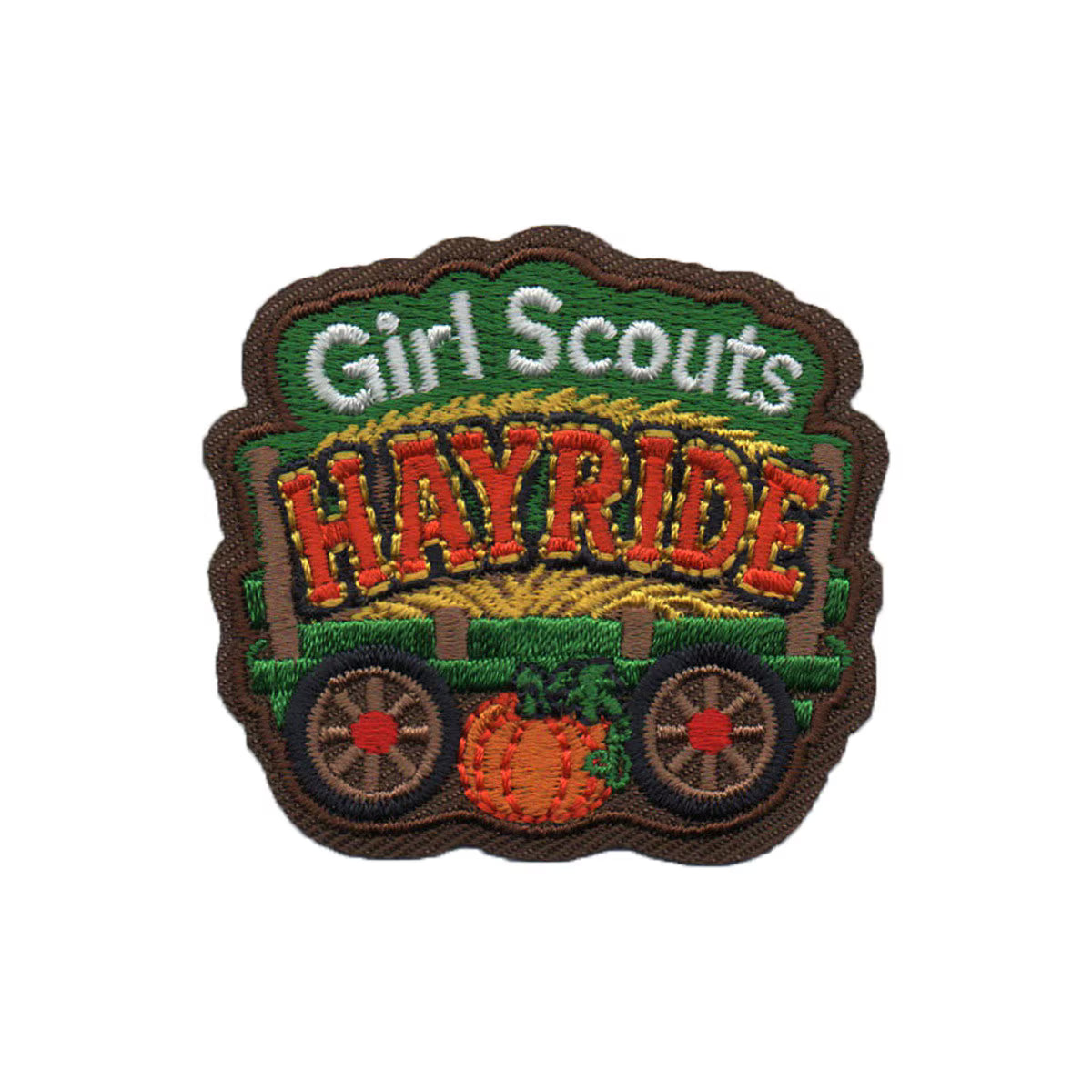 Girl Scouts Fall Hayride Iron-On Patch - 59093