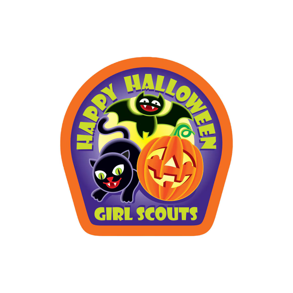 Girl Scouts Halloween Cat and Bat Sew-On Patch 59095