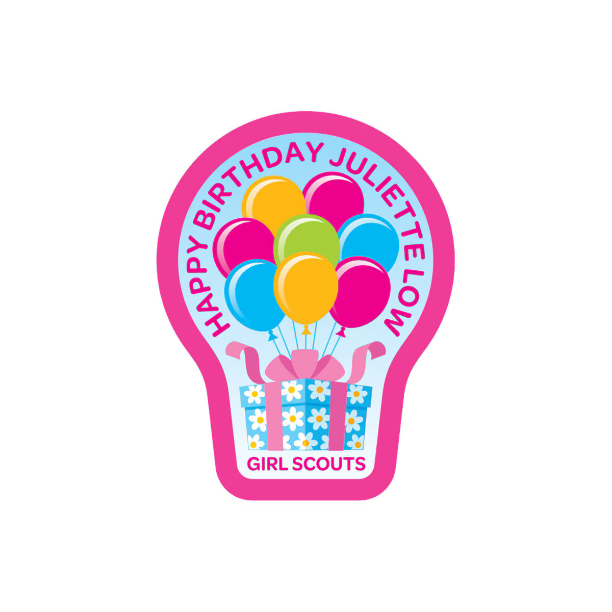 Girl Scouts Happy Birthday JGL Balloons Sew-On Patch - 59097
