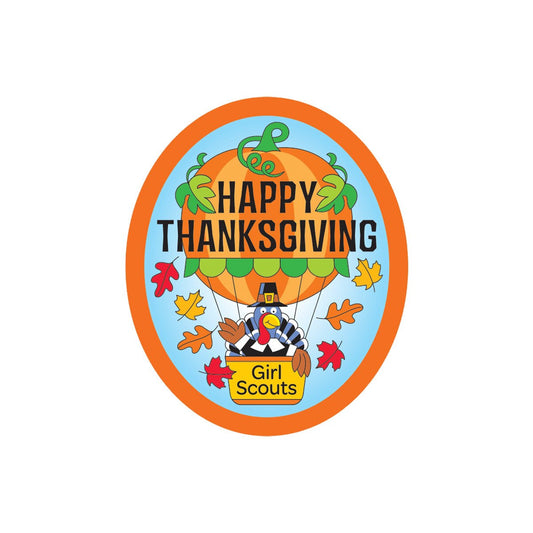 Girl Scouts Happy Thanksgiving Balloon Sew-On Patch - 59111