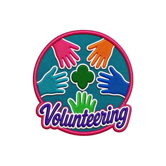 Girl Scouts Volunteering Hands Iron-On Patch - 59158