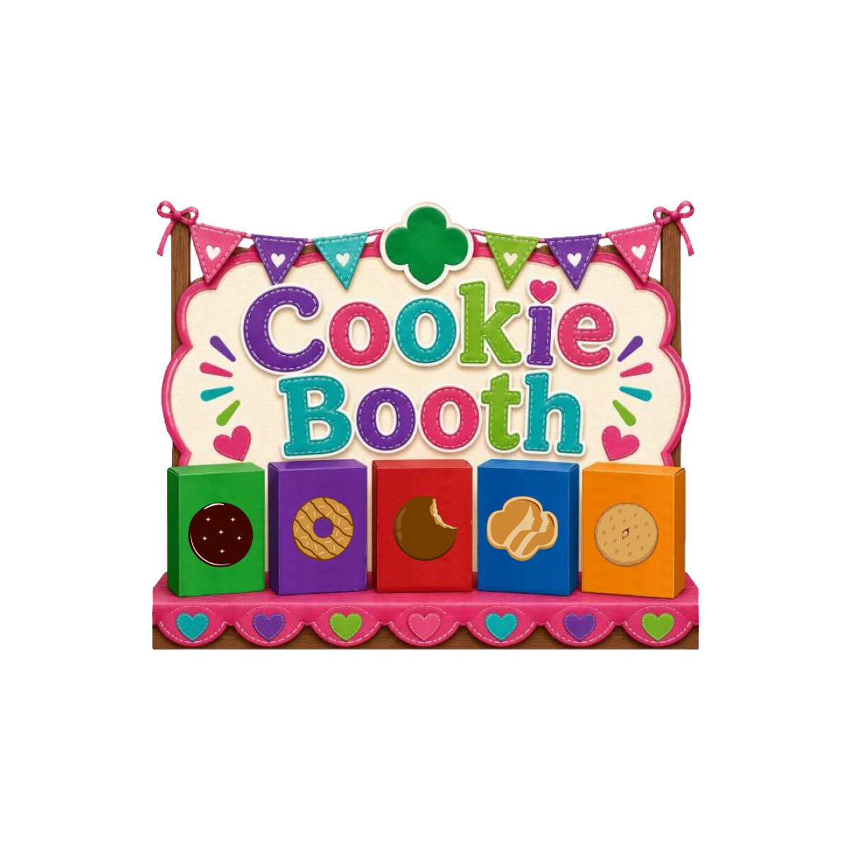 Girl Scouts Cookie Booth Box Iron-On Patch  - 59178