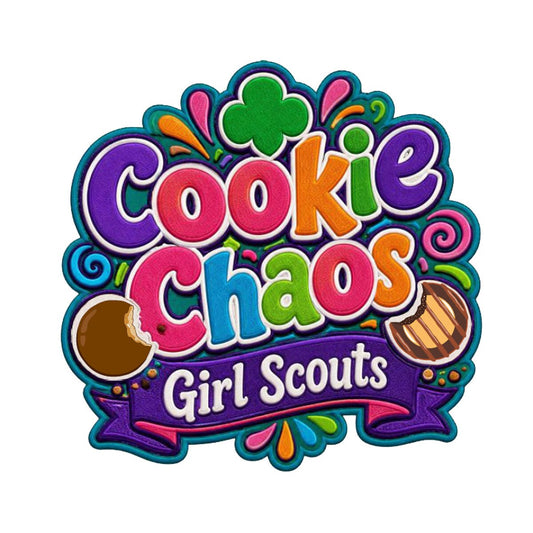 Girl Scouts Cookie Chaos Iron-On Patch  - 59179