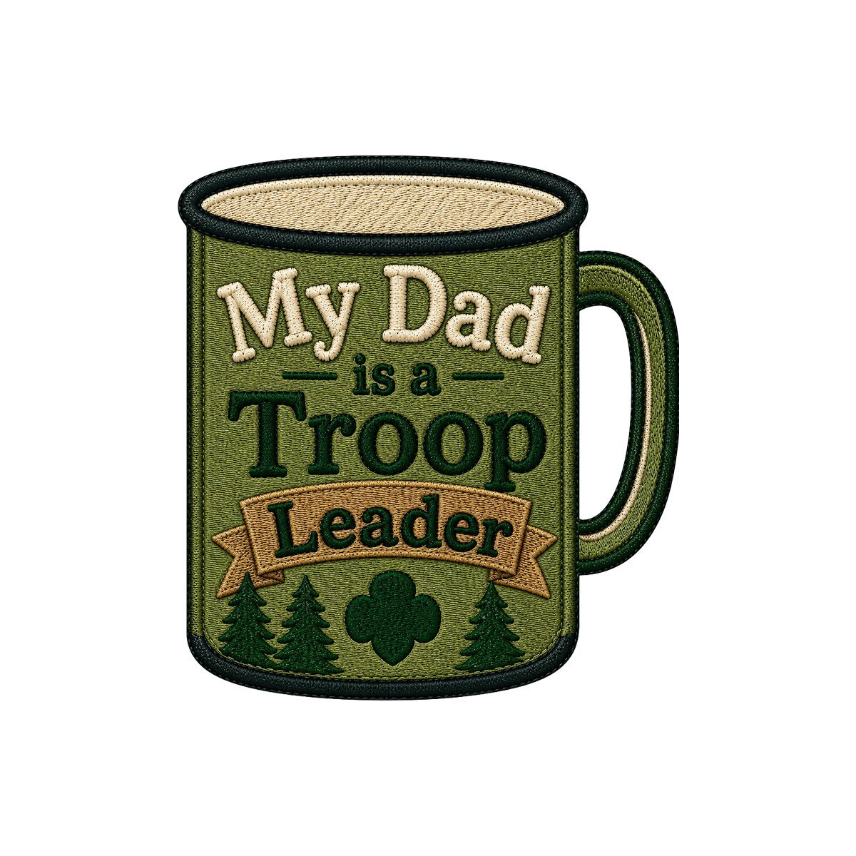 Girl Scouts My Dad is a Troop Leader Iron-On Patch - 59203