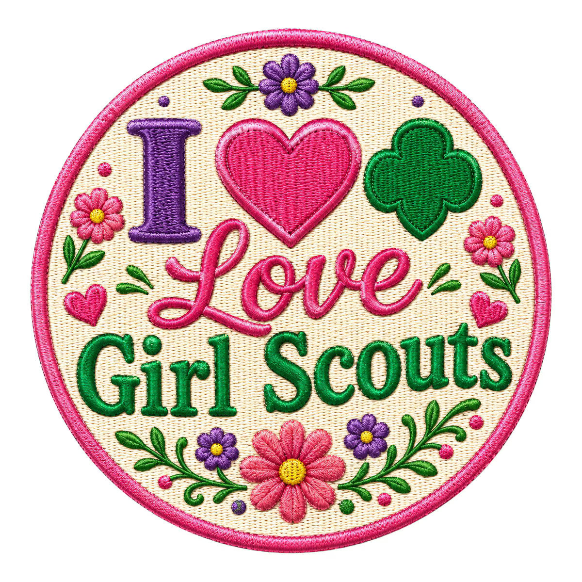 Girl Scouts I Love Girl Scouts Iron-On Patch - 59205