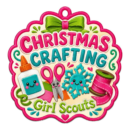 Girl Scouts Christmas Crafting Iron-On Patch - 59208
