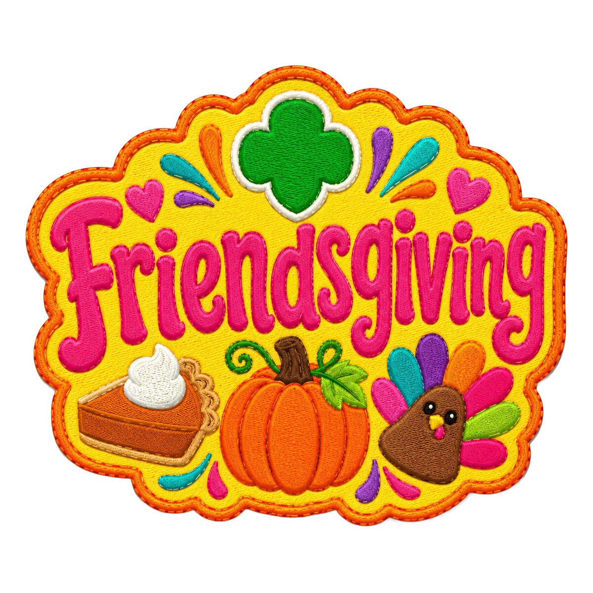 Girl Scouts Friendsgiving Bright Iron-On Patch - 59211