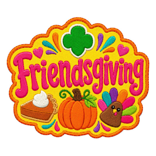 Girl Scouts Friendsgiving Bright Iron-On Patch - 59211