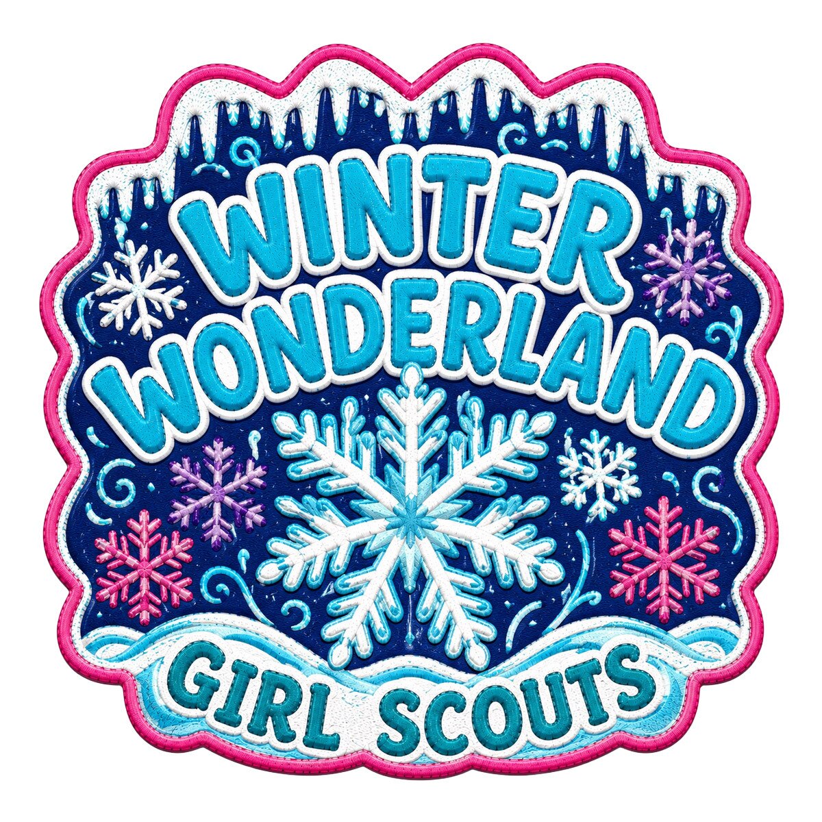 Girl Scouts Winter Wonderland Iron-On Patch - 59214