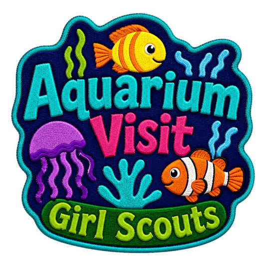 Girl Scouts Aquarium Visit-Iron-On Patch - 59218