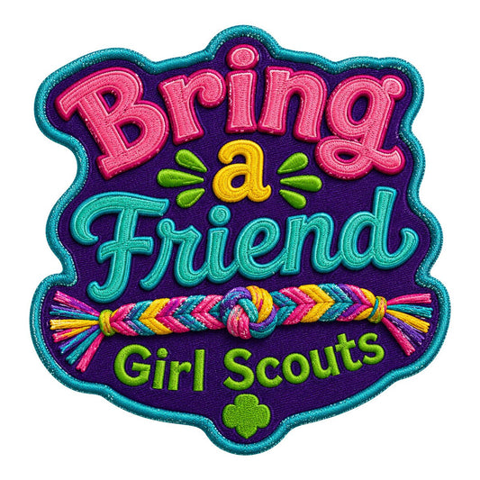 Girl Scouts Bring a Friend Iron-On Patch - 59219