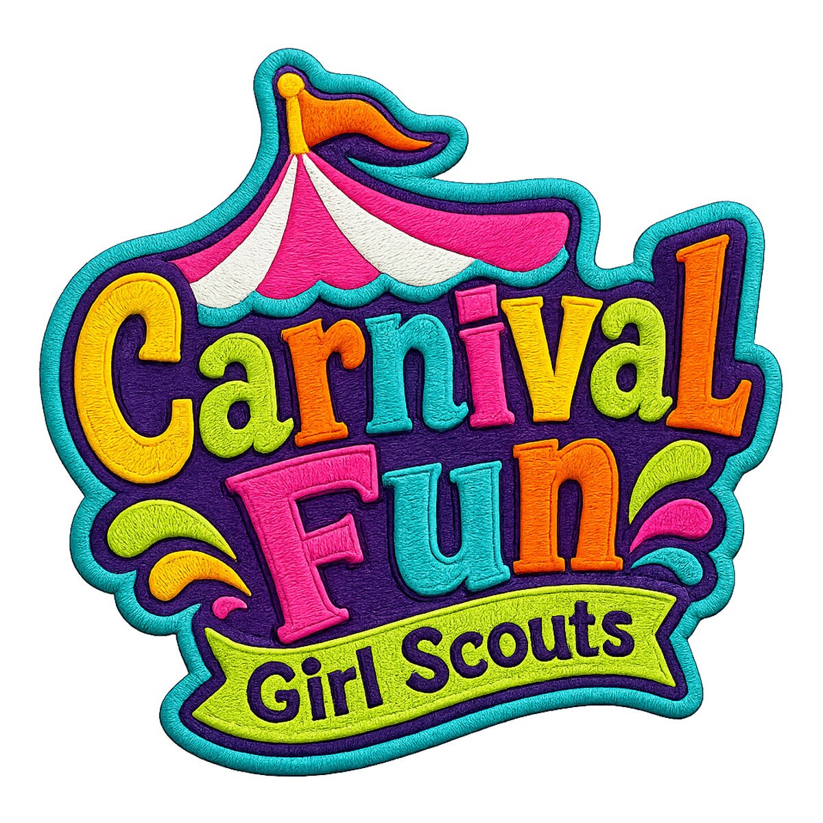 Girl Scouts Carnival Iron-On Patch - 59221