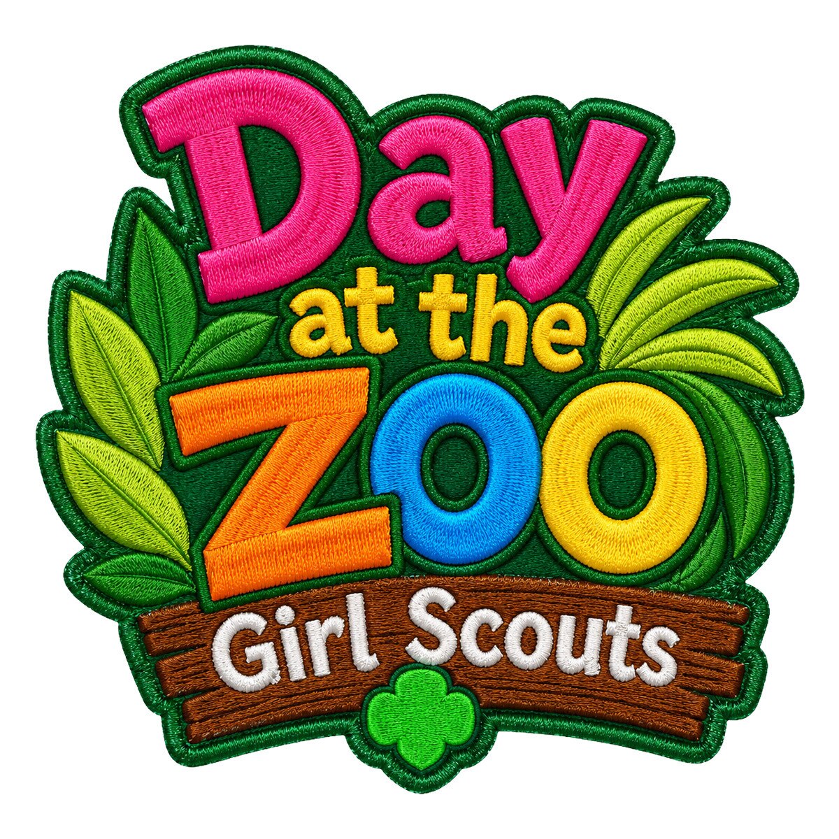 Girl Scouts Day at the Zoo Iron-On Patch - 59224