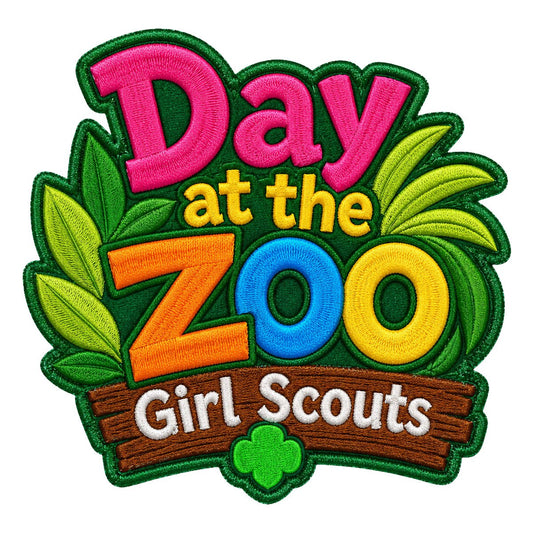 Girl Scouts Day at the Zoo Iron-On Patch - 59224