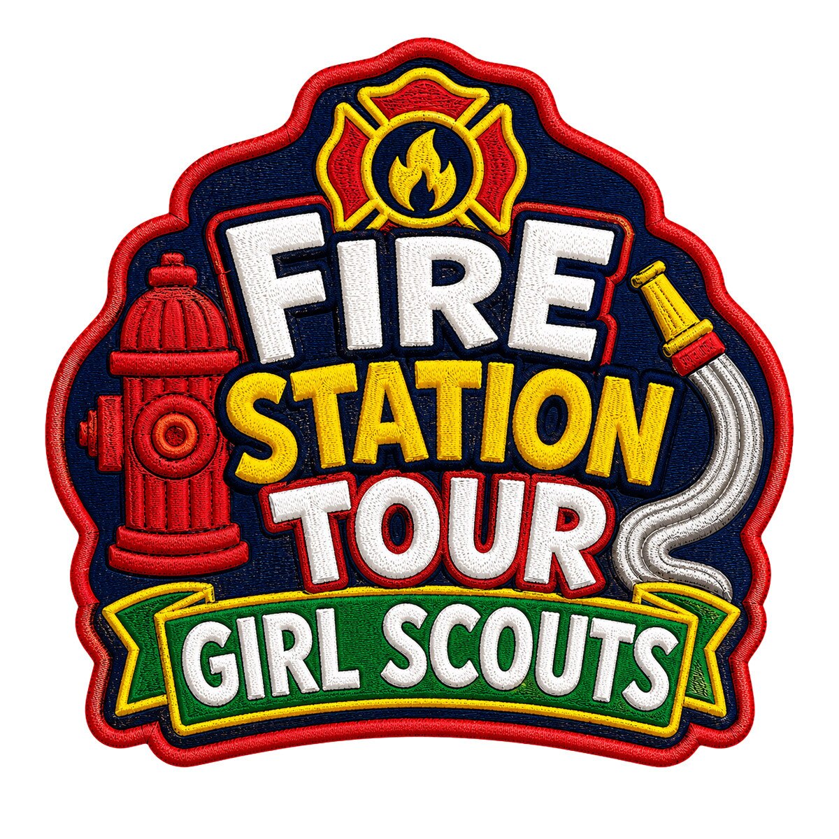 Girl Scouts Fire Station Tour Iron-On Patch - 59226