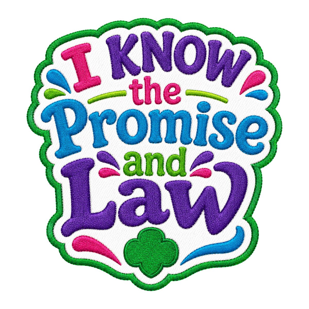 Girl Scouts I Know the Promise and Law Iron-On Patch - 59230