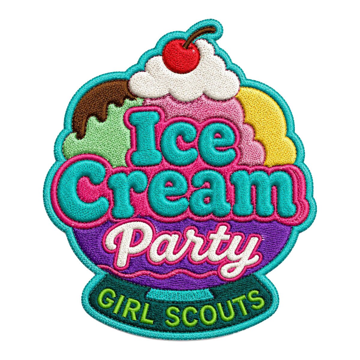 Girl Scouts Ice Cream Party Iron-On Patch - 59231