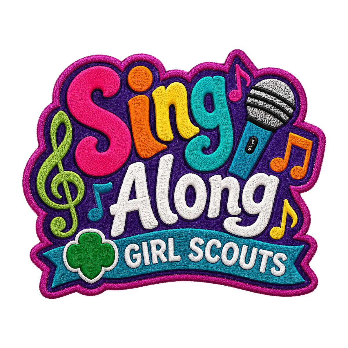 Girl Scouts Sing Along Iron On Patch - 59243