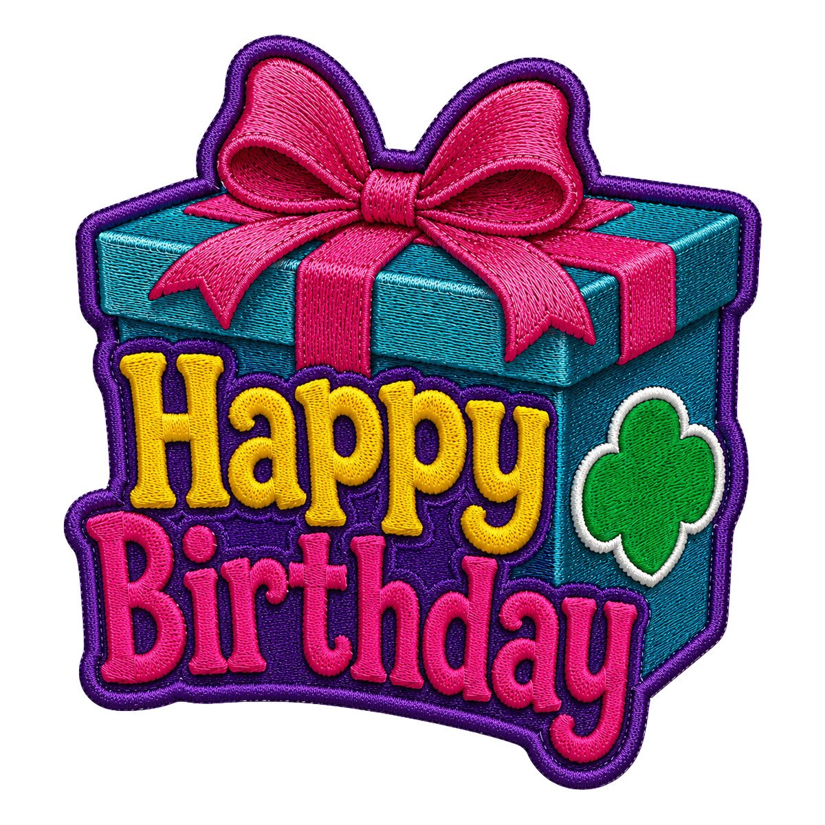 Girl Scouts Happy Birthday Gift Iron-On Patch - 59252