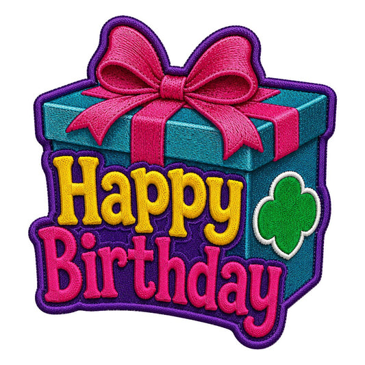 Girl Scouts Happy Birthday Gift Iron-On Patch - 59252