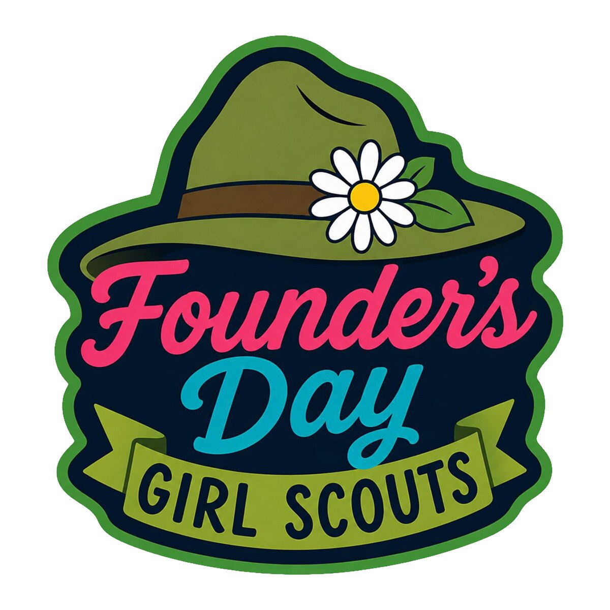 Girl Scouts Founder's Day Iron-On Patch - 59257