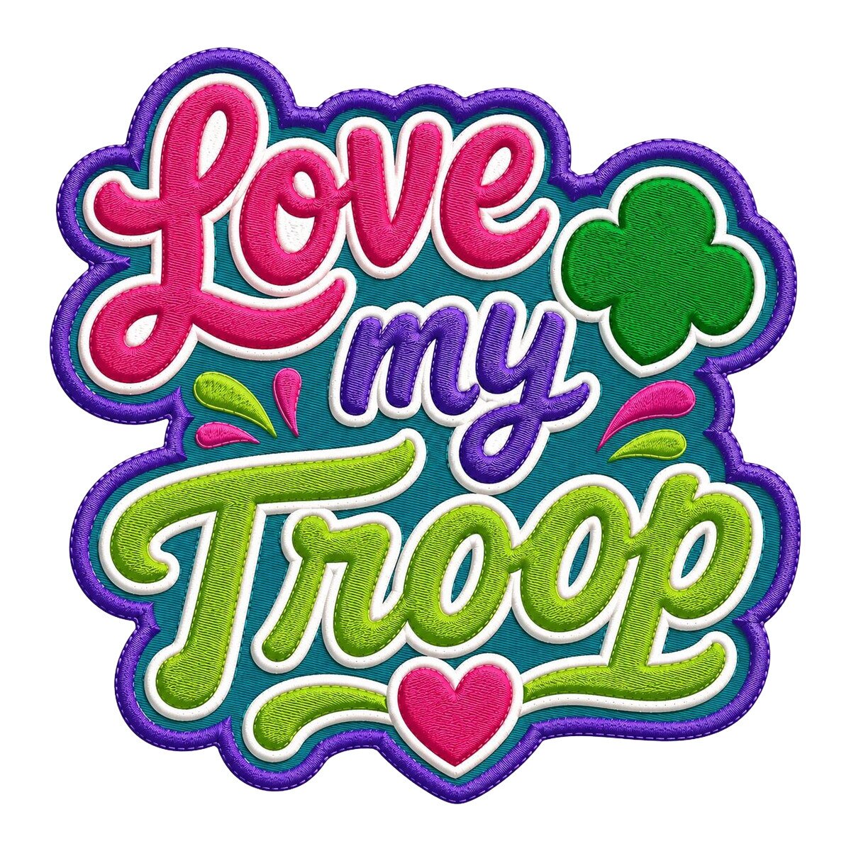 Girl Scouts Love My Troop Iron-On Patch - 59258