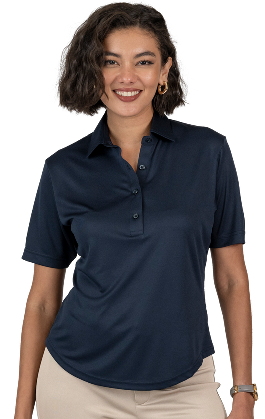 Blue Generation Ladies Bonded Collar Dress Polo-BG6007 - Basics Clothing Store