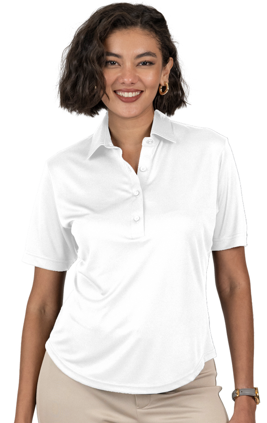 Blue Generation Ladies Bonded Collar Dress Polo-BG6007 - Basics Clothing Store