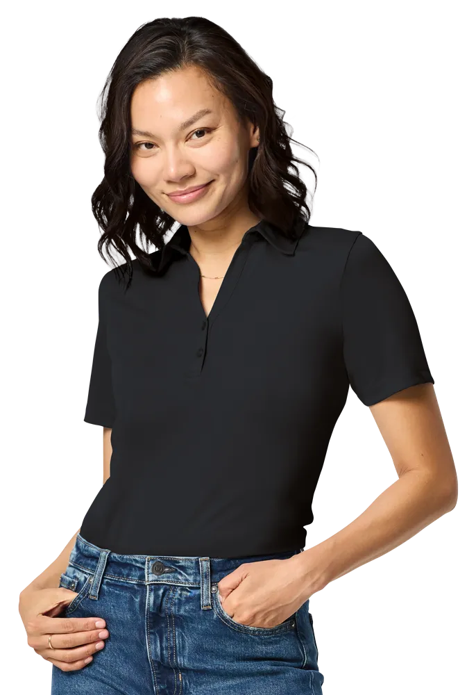Blue Generation Ladies Recycled Knit Polo-BG6008 - Basics Clothing Store