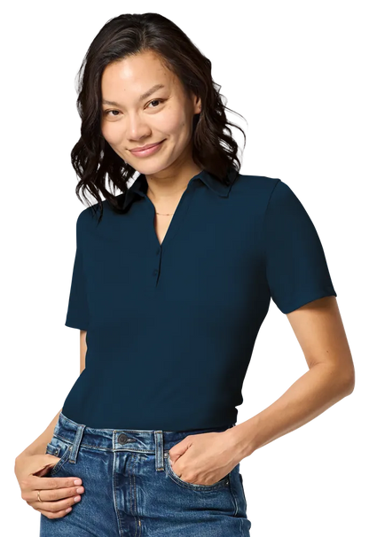 Blue Generation Ladies Recycled Knit Polo-BG6008
