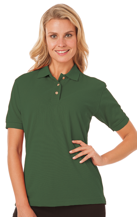 Blue Generation Ladies' Superblend Short-Sleeve Pique Polo-BG6204 -Hunter
