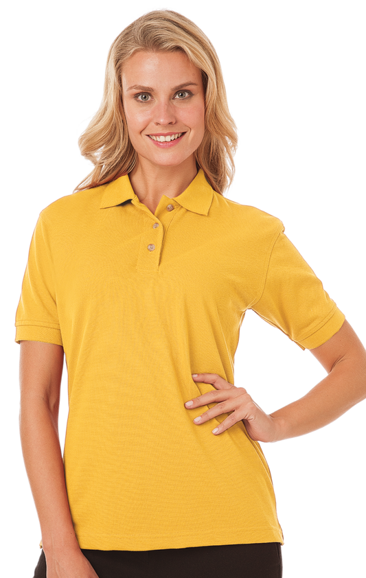 Blue Generation Ladies' Superblend Short-Sleeve Pique Polo-BG6204 -Yellow