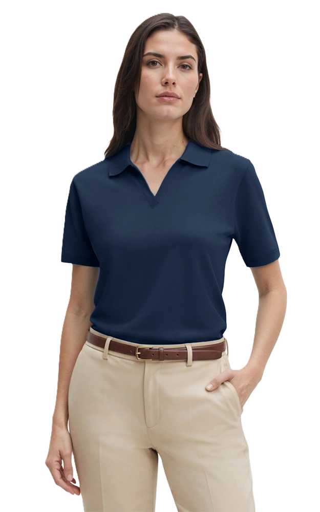 Blue Generation Ladies' Superblend V-Neck Polo-BG6209