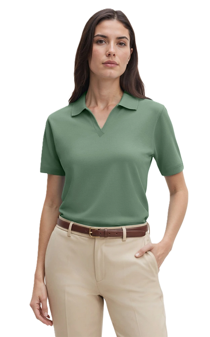Blue Generation Ladies' Superblend V-Neck Polo-BG6209