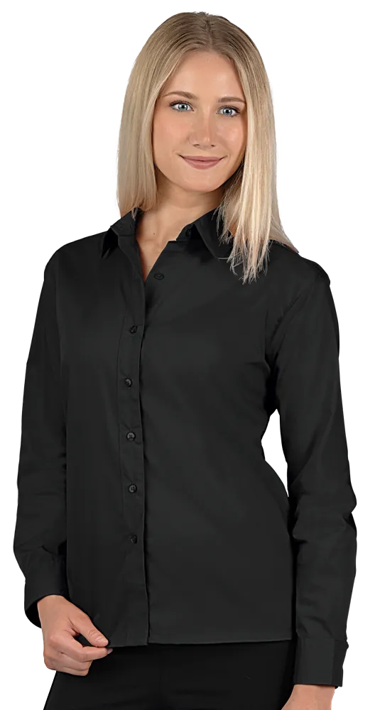 Blue Generation Ladies' L/S Value Poplin Shirt-BG6210