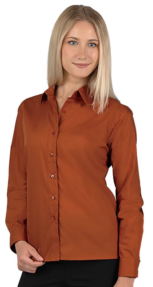 Blue Generation Ladies' L/S Value Poplin Shirt-BG6210