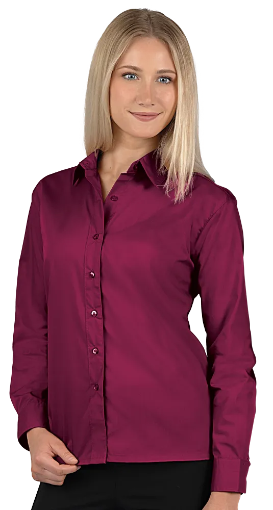 Blue Generation Ladies' L/S Value Poplin Shirt-BG6210